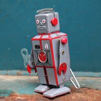 Robot - Tin Toy Robot - Silver