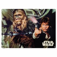 Blechschild - Star Wars - Han Solo and Chewbacca -...