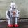 Roboter - Smoking Spaceman Robot - silber - Blechroboter