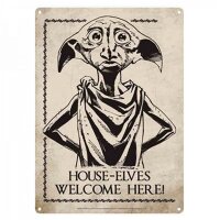 Blechschild 15x21cm - Harry Potter - House-Elves Welcome...