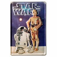 Embossed tin sign - Star Wars - C3PO & R2D2 - Metal sign