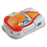 Blechspielzeug - Rennwagen - Space Invader - orange weiß - Aufziehauto