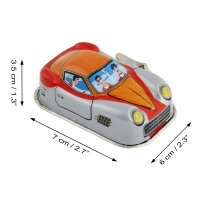 Blechspielzeug - Rennwagen - Space Invader - orange weiß - Aufziehauto