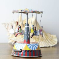 Tin toys - carousel with music music box - musical carousel - tin carousel
