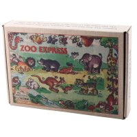 Blechspielzeug - Spielbahn mit Auto - Zoo Express Set - inklusive Aufziehauto