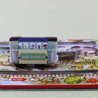 Blechspielzeug - Spielbahn mit Auto - Zoo Express Set - inklusive Aufziehauto