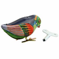 Blechspielzeug - pickender Vogel - Blechvogel