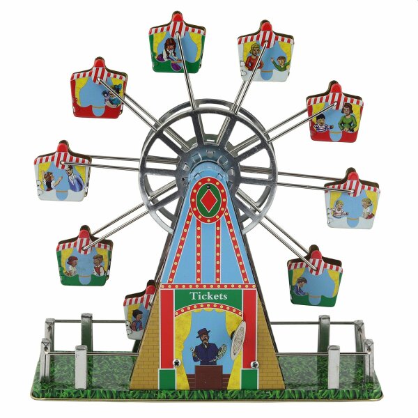 Blechspielzeug - Riesenrad aus Blech mit Musik 02 - Spieluhr - Jahrmarkt