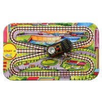 Blechspielzeug - Spielbahn mit Lokomotive - Modern Train...