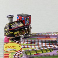 Blechspielzeug - Spielbahn mit Lokomotive - Modern Train Set - inklusive Lok zum Aufziehen
