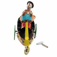 Blechspielzeug - Clown auf Dreirad - Blechclown