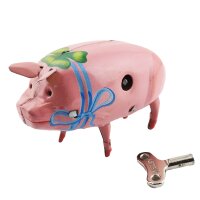 Tin toy - collectable toys - Polly the pig pink - blue