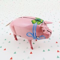 Tin toy - collectable toys - Polly the pig pink - blue