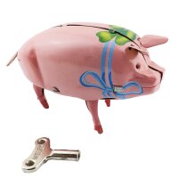 Tin toy - collectable toys - Polly the pig pink - blue