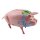 Tin toy - collectable toys - Polly the pig pink - blue