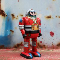 Roboter - Astronaut - Raumfahrer - rot - Blechroboter