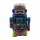 Robot - small robot with drum - blue - tin robot