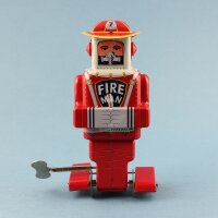 Robot - Fire Man - red - tin robot
