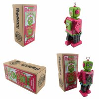 Roboter - Walking Robot Woman - Roberta - pink - Blechroboter