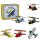 Tin toy - mini airplane biplane - deco trailer - metal