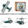 Tin toy - mini airplane biplane - deco trailer - metal