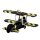 Tin toy - mini airplane biplane - deco trailer - metal black
