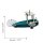 Tin toy - mini airplane biplane - deco trailer - metal turquoise