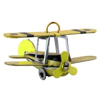 Blechspielzeug - Mini Flugzeug Doppeldecker - Deko...