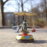 Tin toys - carousel with airplanes - biplane - airplane carousel