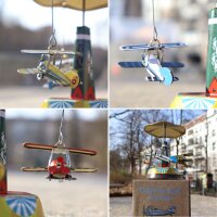 Tin toys - carousel with airplanes - biplane - airplane carousel