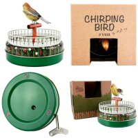 Tin toy - collectable toys - bird on perch - tin bird