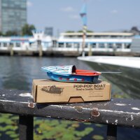 Tin toy - candle boat pop pop boat mini litho rattle boat made of tin
