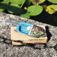 Tin toy - candle boat pop pop boat mini litho rattle boat made of tin