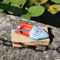 Tin toy - candle boat pop pop boat mini litho rattle boat made of tin