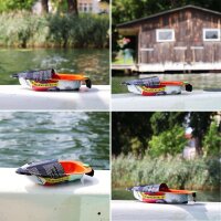 Tin toys - Mini recycling boat - Candle boat - Pop pop pop boat made of tin