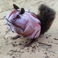 Tin toy - squirrel tin animal reddish brown