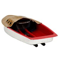 Tin toy candle boat Speedy G red pop pop tin boat rattle boat