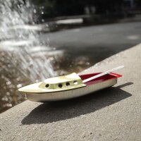 Tin toy candle boat Speedy G red pop pop tin boat rattle boat