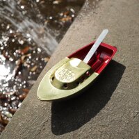 Tin toy candle boat Speedy G red pop pop tin boat rattle boat