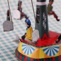 Tin toy carousel Swing model 02 small funfair tin carousel
