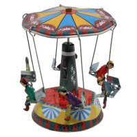 Tin toy carousel Swing model 02 small funfair tin carousel