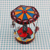 Tin toy carousel Swing model 02 small funfair tin carousel