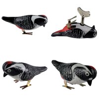 Blechspielzeug pickender Vogel 9cm stabil Blechvogel Aufziehvogel