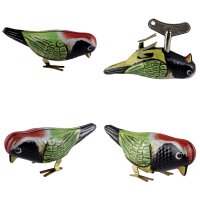 Blechspielzeug pickender Vogel 9cm stabil Blechvogel Aufziehvogel