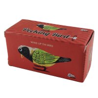 Blechspielzeug pickender Vogel 9cm stabil Blechvogel Aufziehvogel