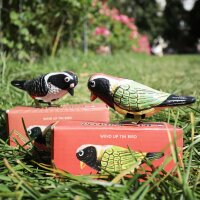 Blechspielzeug pickender Vogel 9cm stabil Blechvogel Aufziehvogel