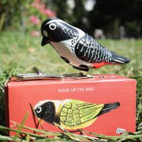 Blechspielzeug pickender Vogel 9cm stabil Blechvogel Aufziehvogel
