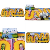 Blechspielzeug Spielbahn mit Auto Police Patrol Set inklusive Aufziehauto