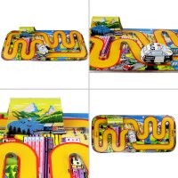 Blechspielzeug Spielbahn mit Auto Police Patrol Set inklusive Aufziehauto