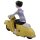 Blechspielzeug Scooter Girl ocker Mädchen auf Motorroller Roller